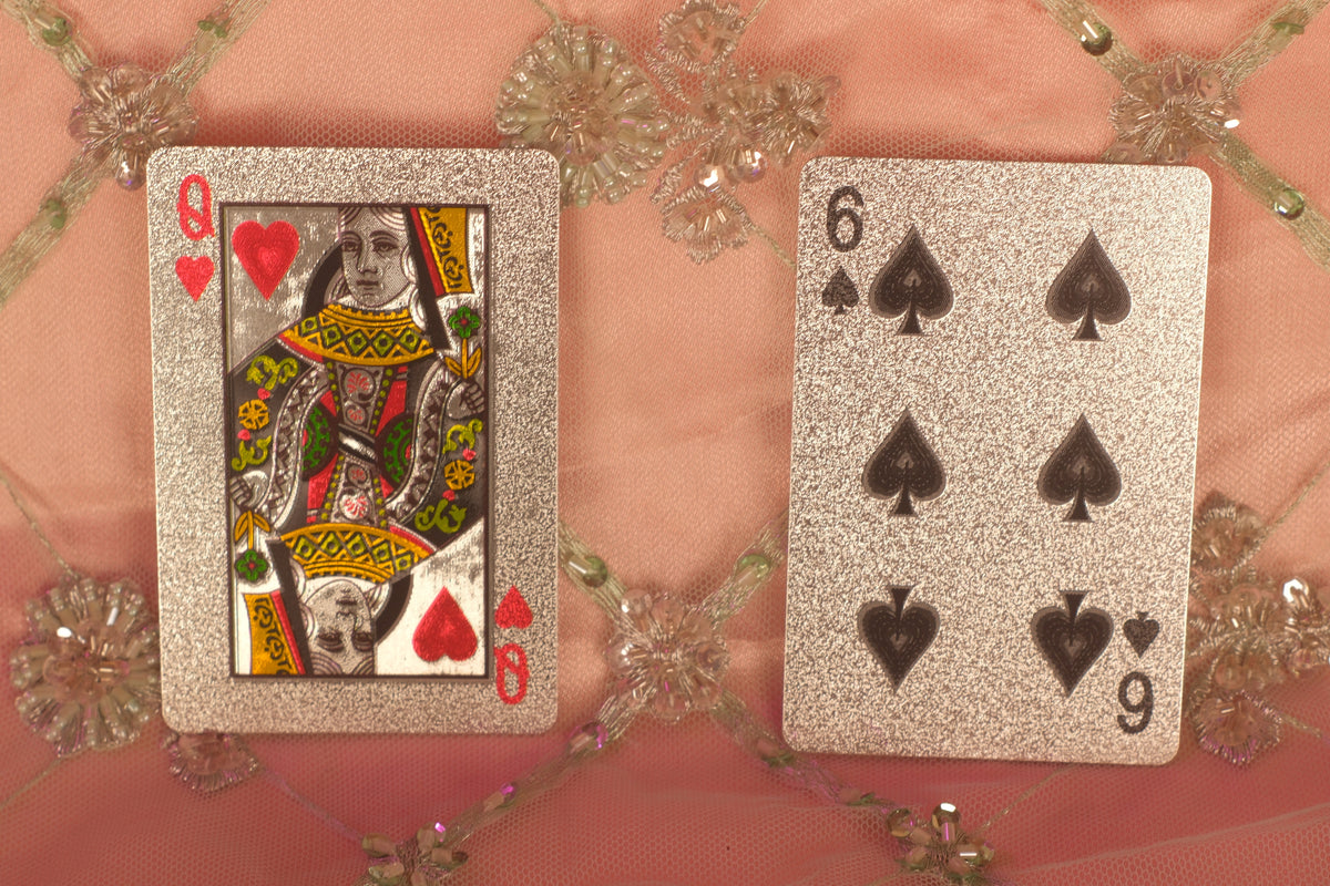 Metallic Silver Cartomancy Deck | Traditional Fortune-Telling Playing Cards