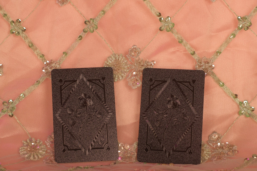 Midnight Black Cartomancy Deck | Traditional Fortune-Telling Playing Cards