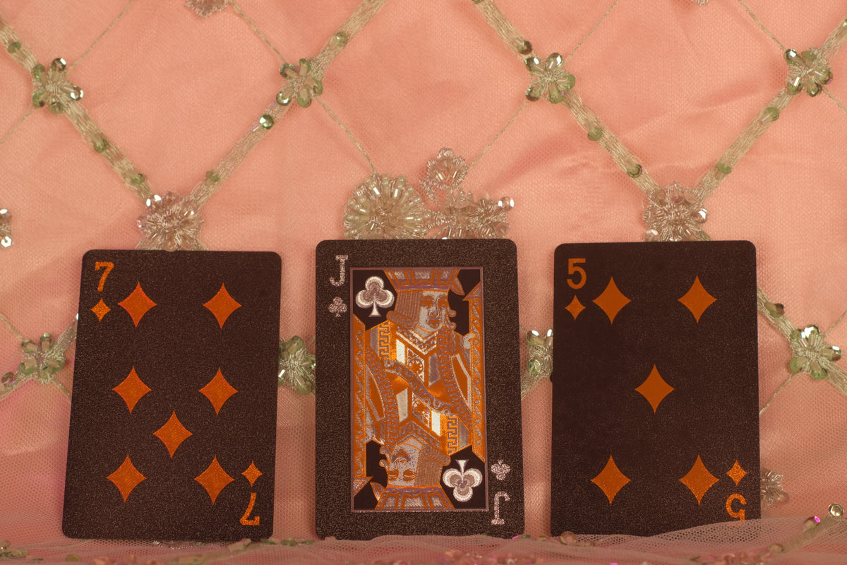 Midnight Black Cartomancy Deck | Traditional Fortune-Telling Playing Cards