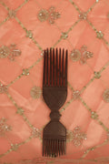Antique Hand-Carved West African Wooden Dual-Sided Hair Comb