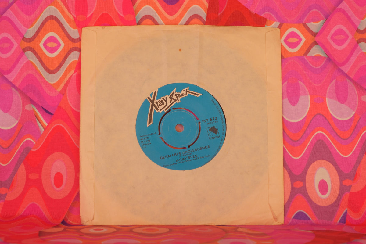 X-Ray Spex – Germ Free Adolescents (7-inch Single, 45 RPM, EMI International, 1978) (VG/G) - Well Loved Copy