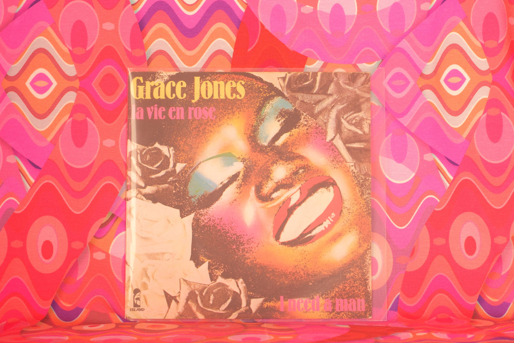 Grace Jones - La Vie En Rose / I Need A Man - RARE 1977 French 7" Single (Island 6172 530) - VG / VG