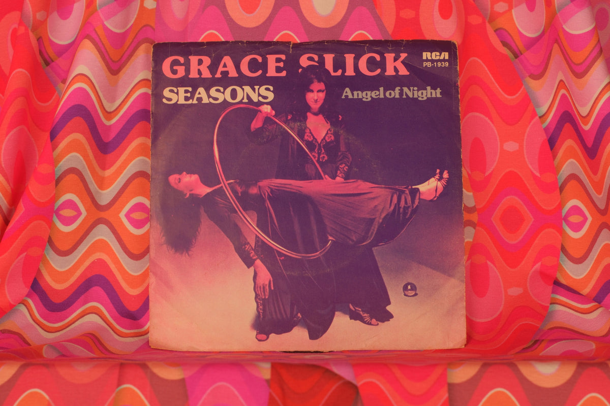Grace Slick – "Seasons" b/w "Angel of Night" 7" Vinyl Single (RCA Victor, 1980) - VG / G