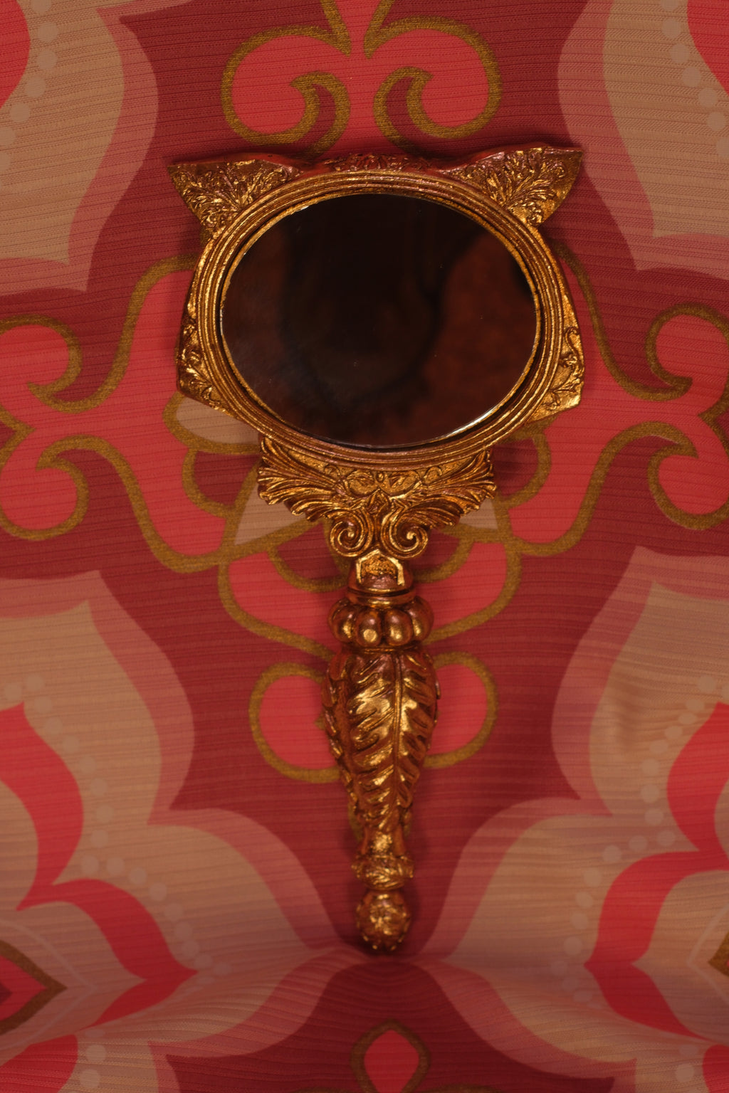 Cleopatra’s "Queen Of Cats" Glamour Magic Gold Hand Mirror
