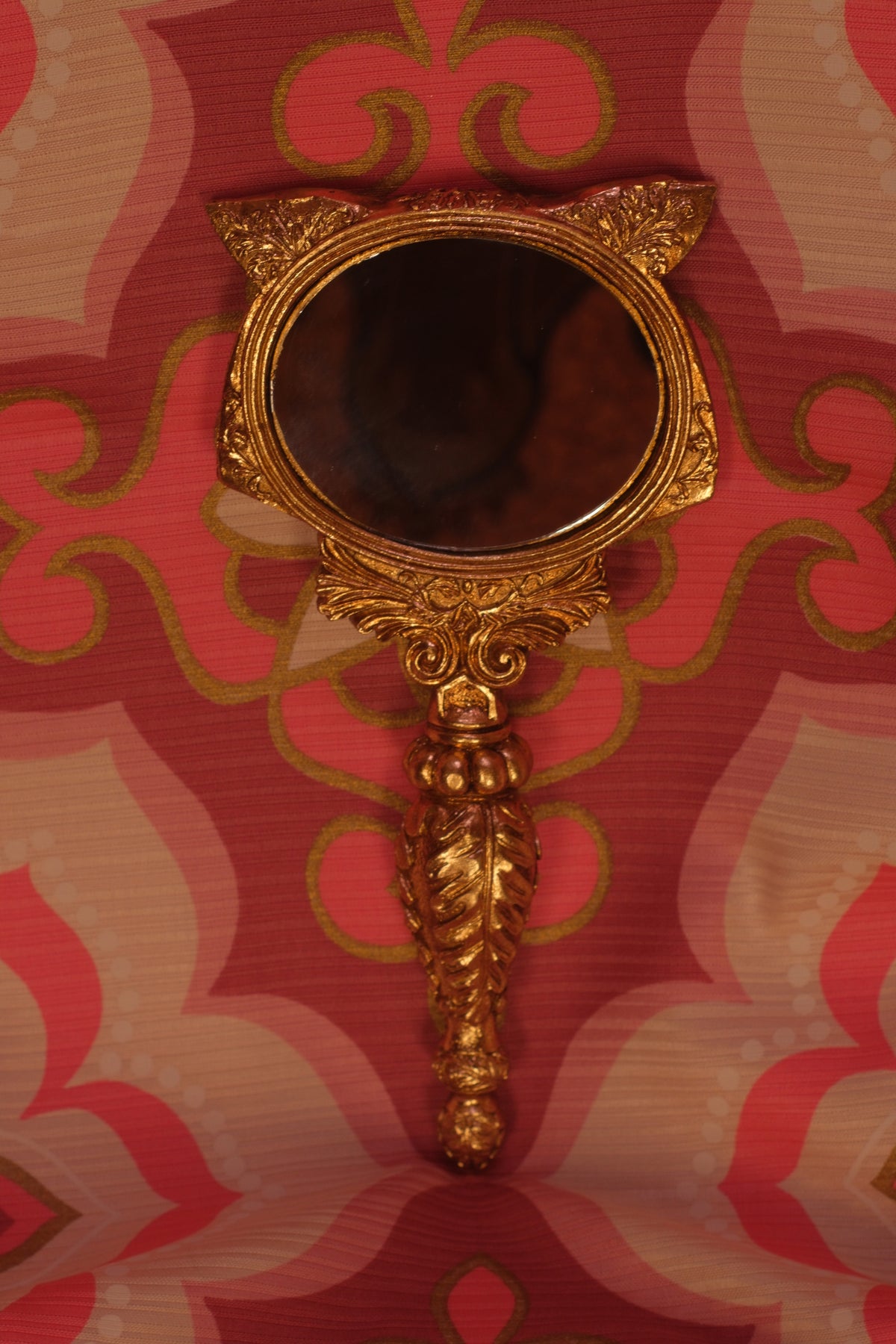 Cleopatra’s "Queen Of Cats" Glamour Magic Gold Hand Mirror