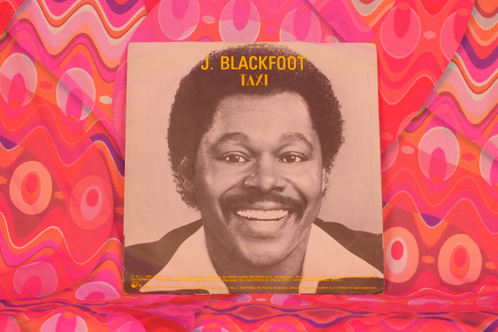 J. Blackfoot – Taxi / Take Me With You (7" Single, 45 RPM, Rams Horn Records, 1984) (VG/G) - Well Loved Copy