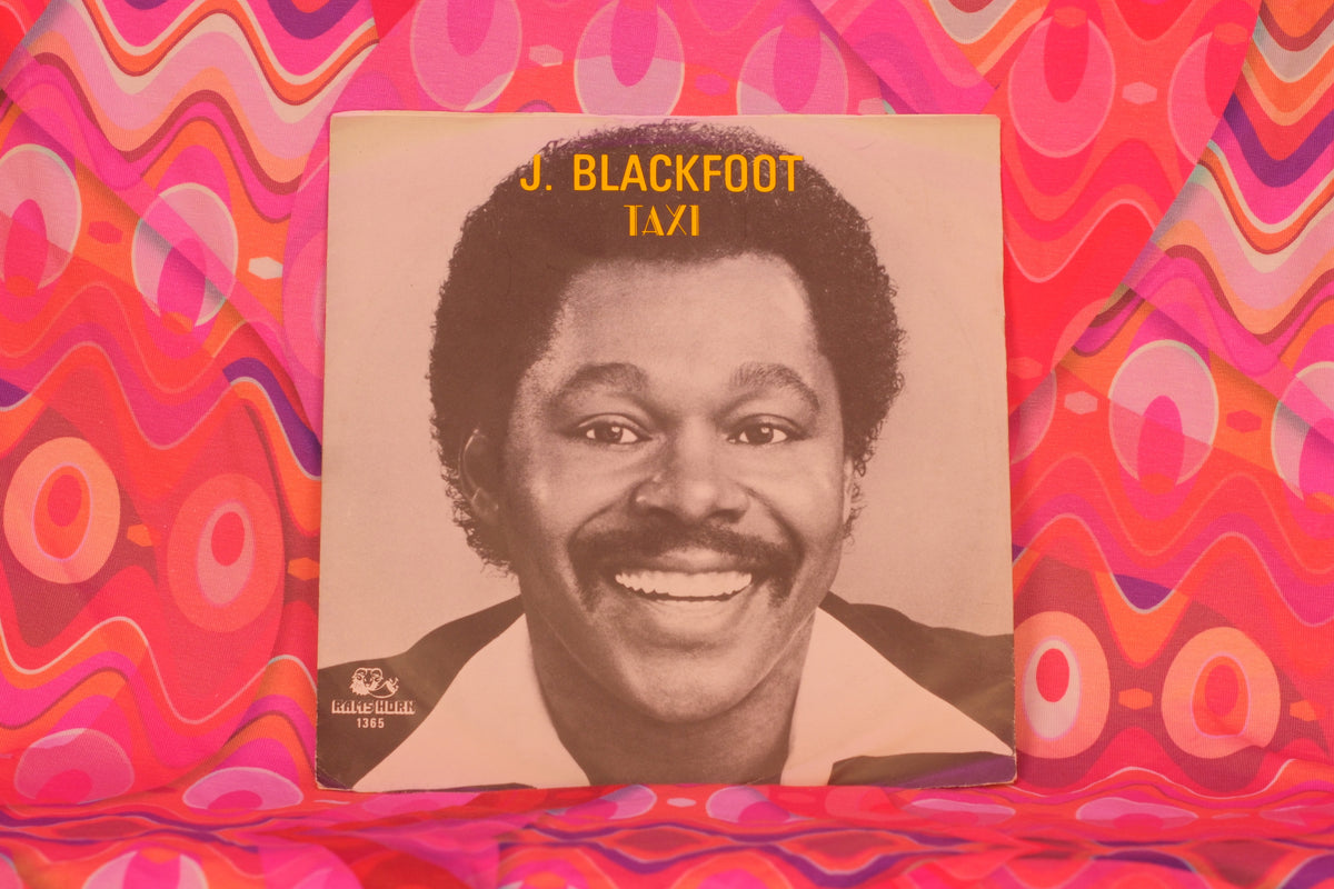 J. Blackfoot – Taxi / Take Me With You (7" Single, 45 RPM, Rams Horn Records, 1984) (VG/G) - Well Loved Copy